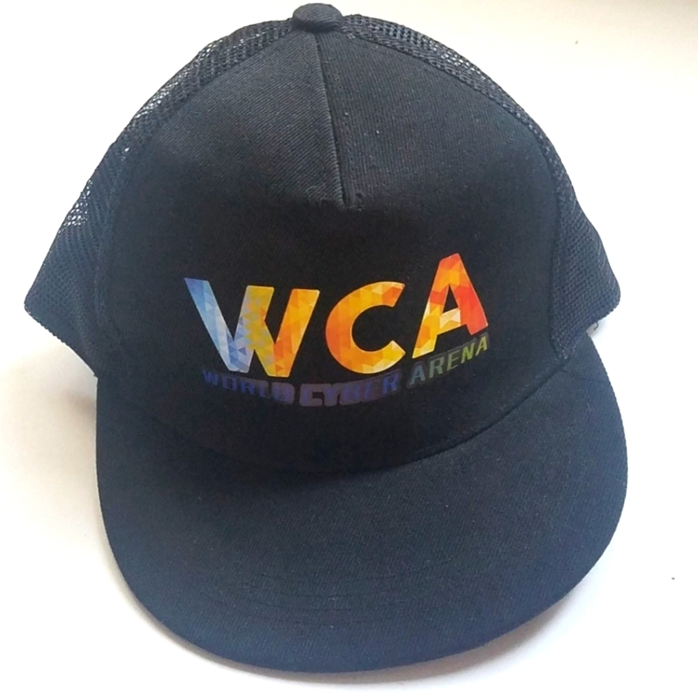 World Cyber Arena | Black cap with back mesh and adjustable snapback